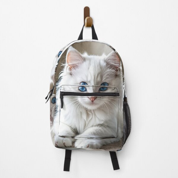 Item preview, Animals - White Cat with Blue Eyes, Serene and Elegant Portrait designed and sold by World-Pets.