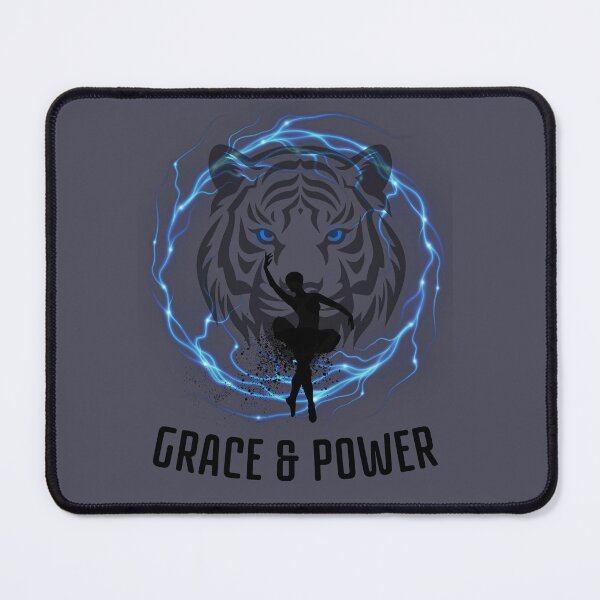Item preview, Grace and Power Ballet Dancer and White Tiger Magic Neon Graphic designed and sold by AhmadAnnaPrints.