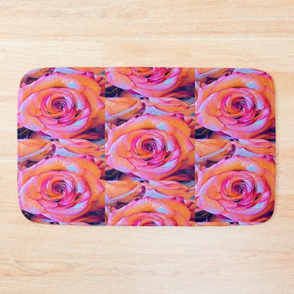 Item preview, Impressionist Sunset Pink and Orange Rose Macro Digital Painting designed and sold by BalkanBloom.