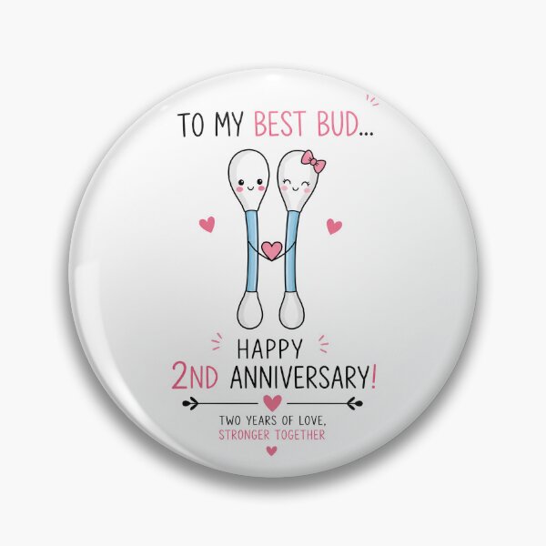 Item preview, Funny 2nd Anniversary Card | Cotton Anniversary Card | To My Best Bud Second Wedding Anniversary designed and sold by Aesthetic-Avenue.