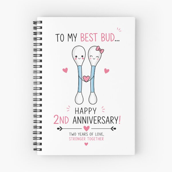 Item preview, Funny 2nd Anniversary Card | Cotton Anniversary Card | To My Best Bud Second Wedding Anniversary designed and sold by Aesthetic-Avenue.