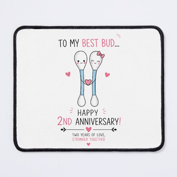 Item preview, Funny 2nd Anniversary Card | Cotton Anniversary Card | To My Best Bud Second Wedding Anniversary designed and sold by Aesthetic-Avenue.