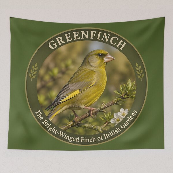 Item preview, GREENFINCH – The Bright‑Winged Finch of British Gardens designed and sold by The Digital Compass.