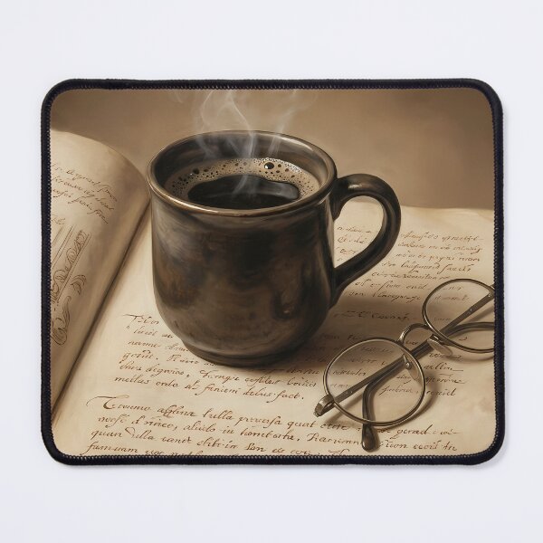 Item preview, Vintage Coffee Cup Ancient Book Dark Academia Cozy Reading Lover designed and sold by WorldShop17.