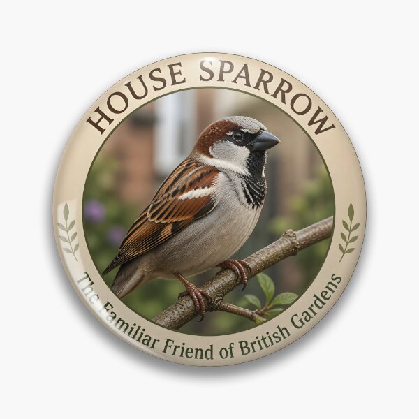 Item preview, HOUSE SPARROW  – The Familiar Friend of Every Garden designed and sold by The Digital Compass.