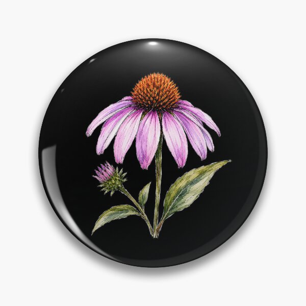Item preview, Minimal Coneflower Botanical Watercolor designed and sold by ColorSplash123.