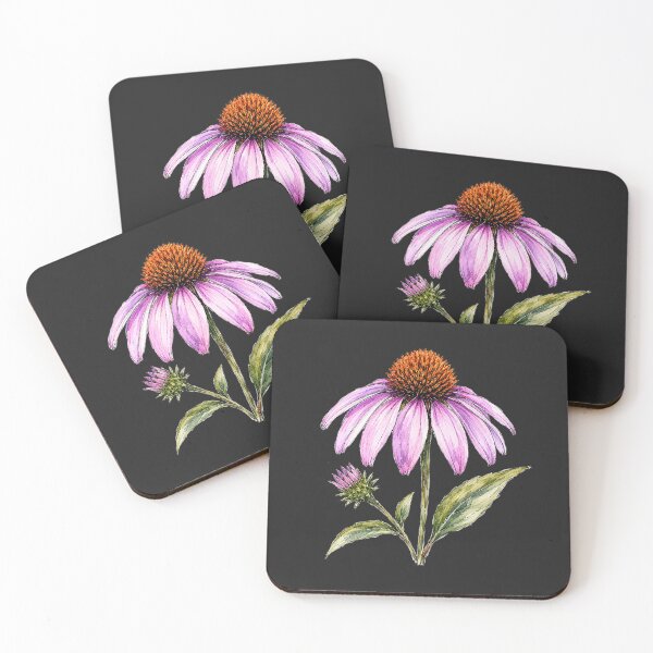 Item preview, Minimal Coneflower Botanical Watercolor designed and sold by ColorSplash123.