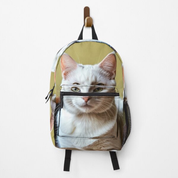 Item preview, Animals - White Cat with Green Eyes, Serene and Majestic Portrait designed and sold by World-Pets.