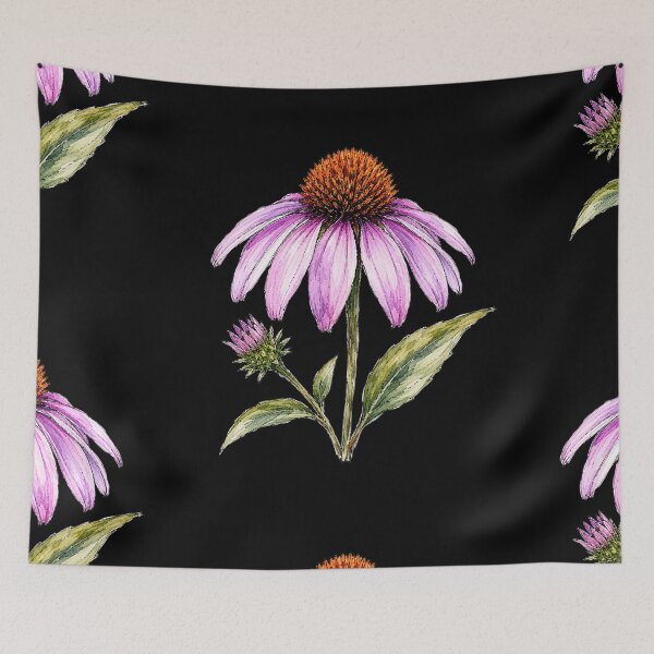 Item preview, Minimal Coneflower Botanical Watercolor designed and sold by ColorSplash123.