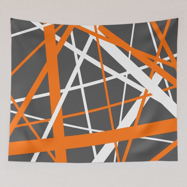 Item preview, Diagonal Dynamics Burned-Orange and White (On Grey) designed and sold by taiche.