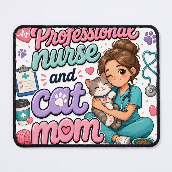 Item preview, Professional Nurse and Cat Mom — Funny Nurse Cat Mom Gift Shirt designed and sold by DoggyDayLove.