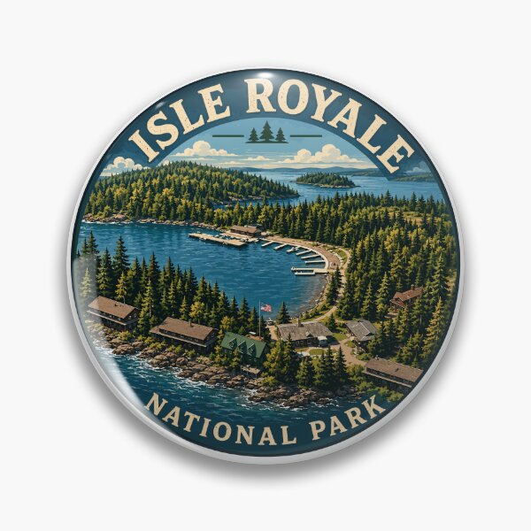 Item preview, Isle Royale National Park Retro Wilderness designed and sold by Gideon Emmerich.
