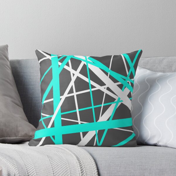 Item preview, Diagonal Dynamics Aqua-Blue and White (On Grey) designed and sold by taiche.