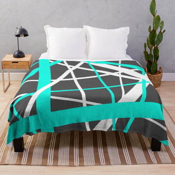 Item preview, Diagonal Dynamics Aqua-Blue and White (On Grey) designed and sold by taiche.
