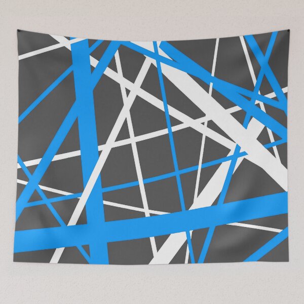 Item preview, Diagonal Dynamics Medium-Blue and White (On Grey) designed and sold by taiche.