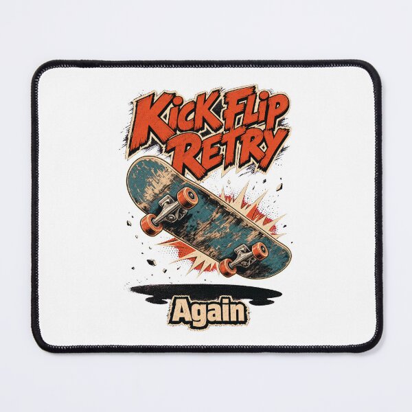 Item preview, Kickflip Retry Again Skater Saying designed and sold by pirminio.