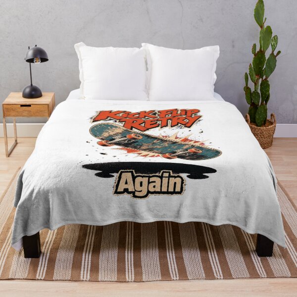 Item preview, Kickflip Retry Again Skater Saying designed and sold by pirminio.