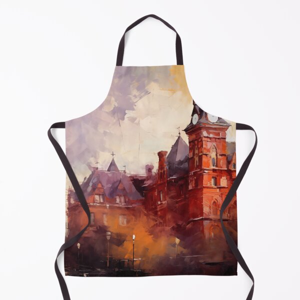 Item preview, Impressionist Painting of an Old Brick Building designed and sold by AniDragonfly.
