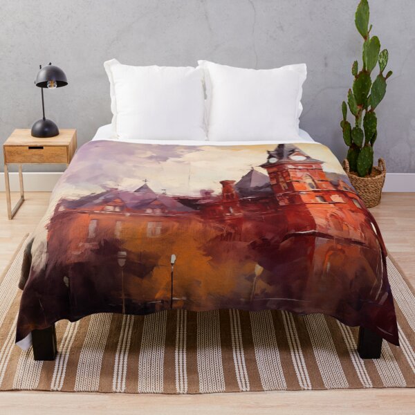 Item preview, Impressionist Painting of an Old Brick Building designed and sold by AniDragonfly.