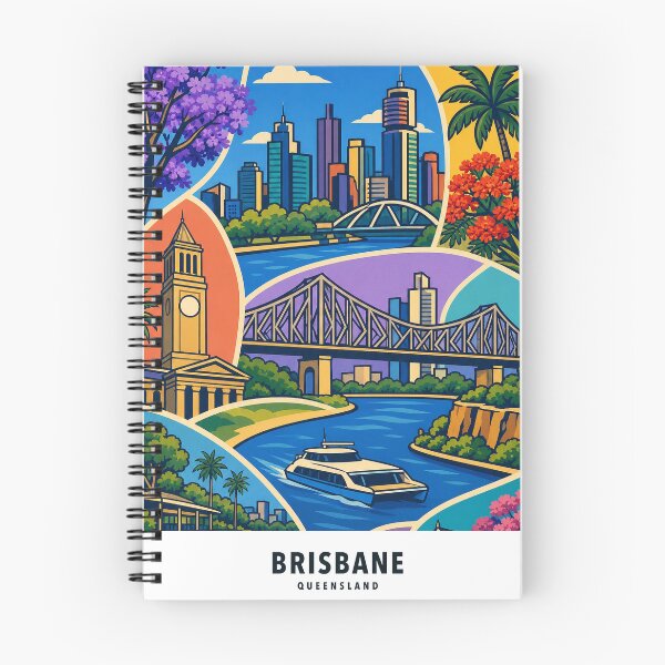 Item preview, Brisbane Story Bridge River Skyline Collage designed and sold by Print My Town.