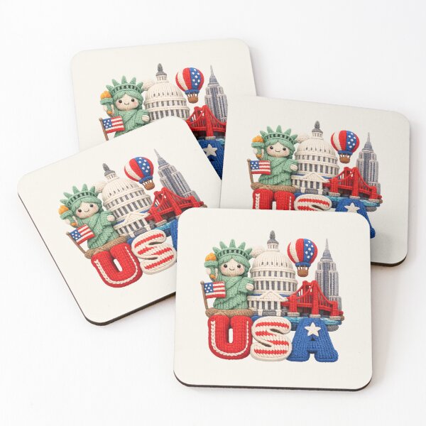 Item preview, Cute Knitted USA Landmark | Handmade Yarn Knit Travel Souvenir designed and sold by Moons Studio.