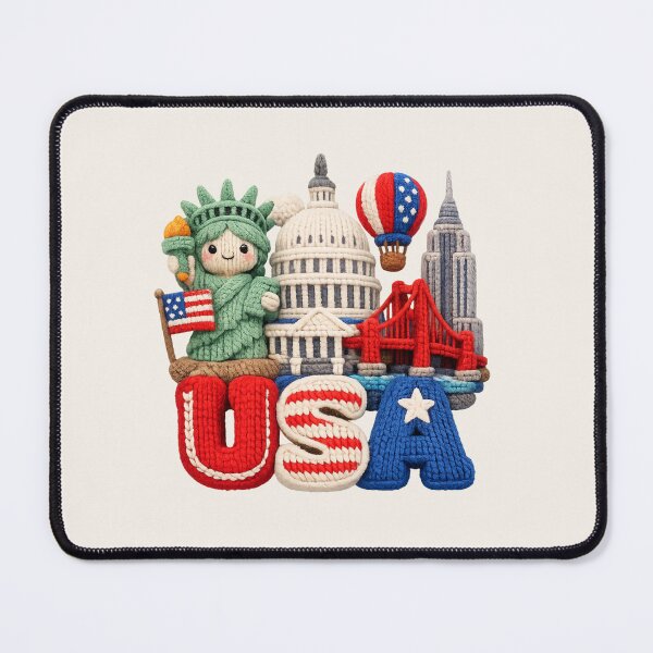 Item preview, Cute Knitted USA Landmark | Handmade Yarn Knit Travel Souvenir designed and sold by Moons Studio.