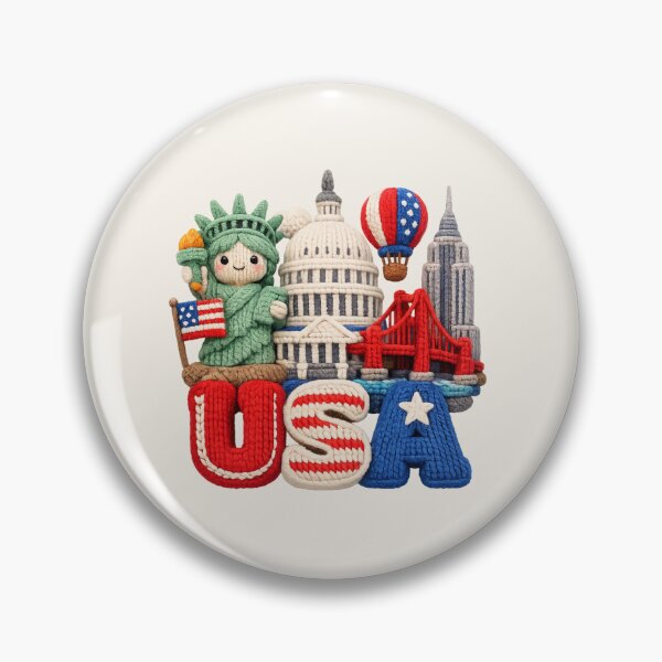 Item preview, Cute Knitted USA Landmark | Handmade Yarn Knit Travel Souvenir designed and sold by Moons Studio.