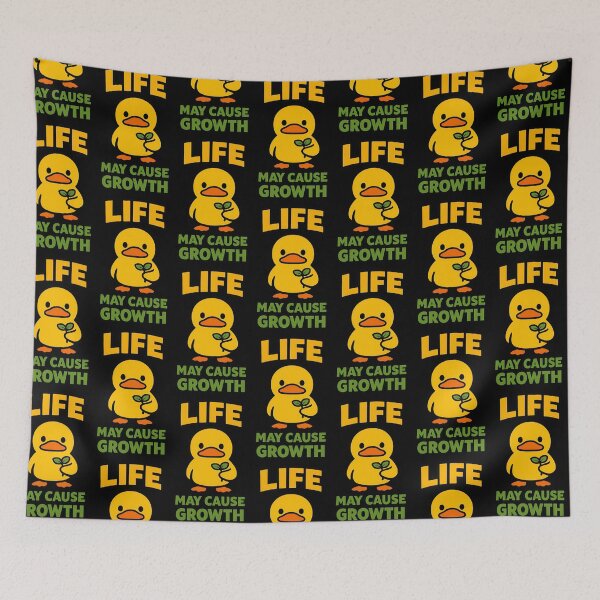 Item preview, Life May Cause Growth Funny Duck Positive Motivational Quote designed and sold by TeeTimeTreasure.
