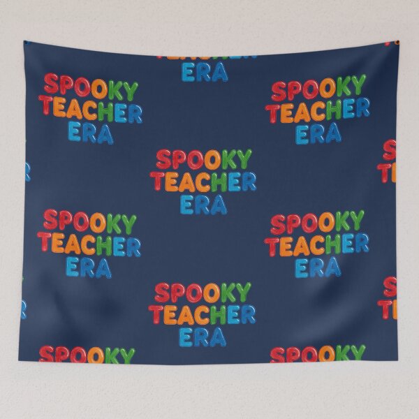 Item preview, Spooky Teacher Era Cute Halloween Teacher Bubble Letter Shirt designed and sold by Raw Tigers.