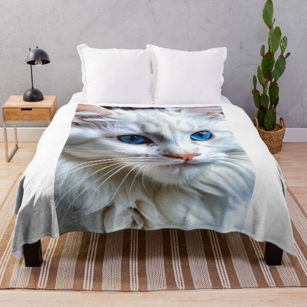 Item preview, Animals - White Persian Cat, Hypnotic Sapphire Gaze designed and sold by World-Pets.