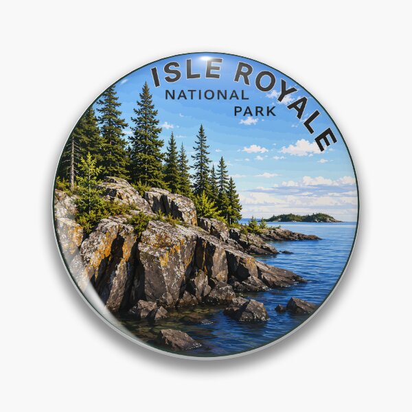 Item preview, Isle Royale National Park Retro Wilderness designed and sold by Gideon Emmerich.