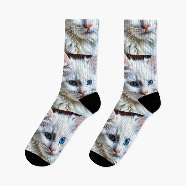 Item preview, Animals - White Persian Cat, Hypnotic Sapphire Gaze designed and sold by World-Pets.