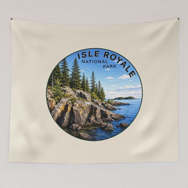 Item preview, Isle Royale National Park Retro Wilderness designed and sold by Gideon Emmerich.