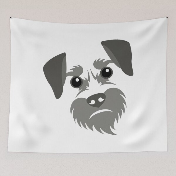 Item preview, Cute Schnauzer Face Minimalist Dog Portrait Art designed and sold by SiarheiYur.