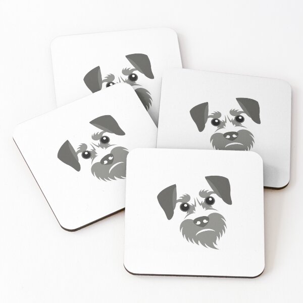 Item preview, Cute Schnauzer Face Minimalist Dog Portrait Art designed and sold by SiarheiYur.