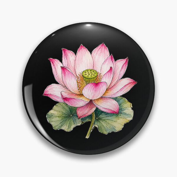 Item preview, Minimal Lotus Botanical Watercolor designed and sold by ColorSplash123.