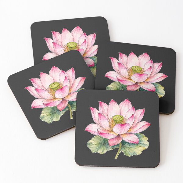 Item preview, Minimal Lotus Botanical Watercolor designed and sold by ColorSplash123.