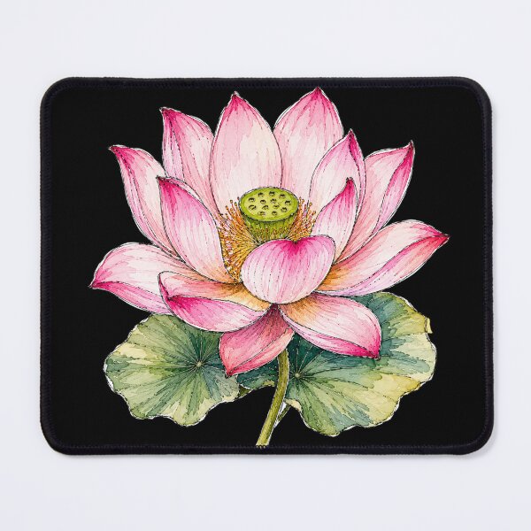 Item preview, Minimal Lotus Botanical Watercolor designed and sold by ColorSplash123.