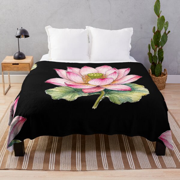 Item preview, Minimal Lotus Botanical Watercolor designed and sold by ColorSplash123.