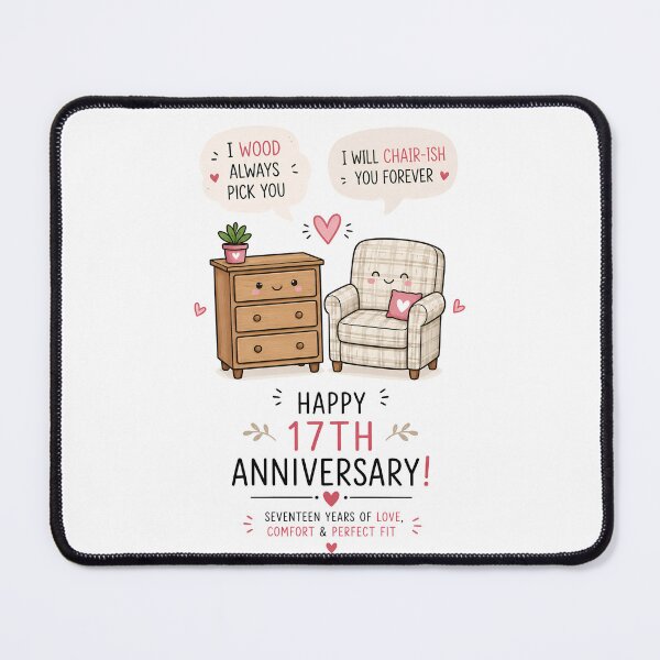 Item preview, Funny 17th Anniversary Card | Furniture Anniversary Card | Wood Always Pick You Wedding Anniversary designed and sold by Aesthetic-Avenue.