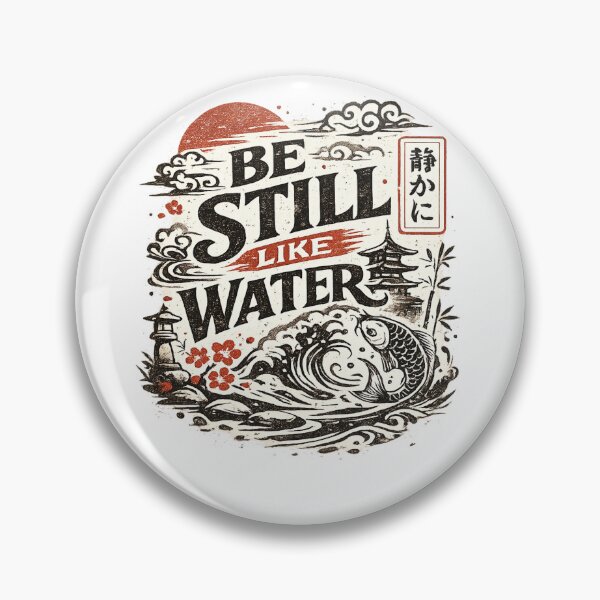 Item preview, Be Still Like Water – Japanese Zen Vintage Typography T-Shirt designed and sold by D.Shop.