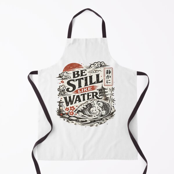Item preview, Be Still Like Water – Japanese Zen Vintage Typography T-Shirt designed and sold by D.Shop.