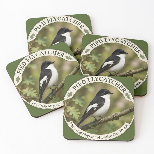 Item preview, PIED FLYCATCHER  – The Crisp Migrant of British Oak Woods designed and sold by The Digital Compass.