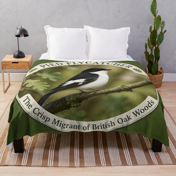 Item preview, PIED FLYCATCHER – The Crisp Migrant of British Oak Woods designed and sold by The Digital Compass.