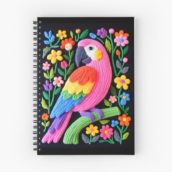 Item preview, Colorful hand knitted parrot designed and sold by Creative Line Prints.
