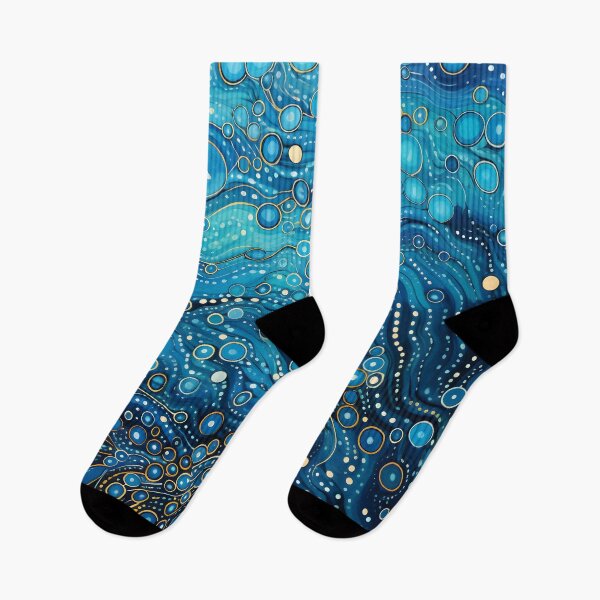 Item preview, Aboriginal Inspired Dot Art - Blue Ocean Abstract Coastal designed and sold by GrinGalore.