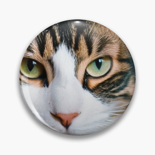 Item preview, Animals - White Tabby Cat, Feline Portrait with Luminous Yellow-Green Eyes designed and sold by World-Pets.