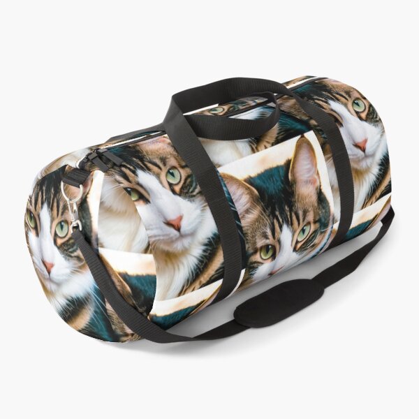 Item preview, Animals - White Tabby Cat, Feline Portrait with Luminous Yellow-Green Eyes designed and sold by World-Pets.