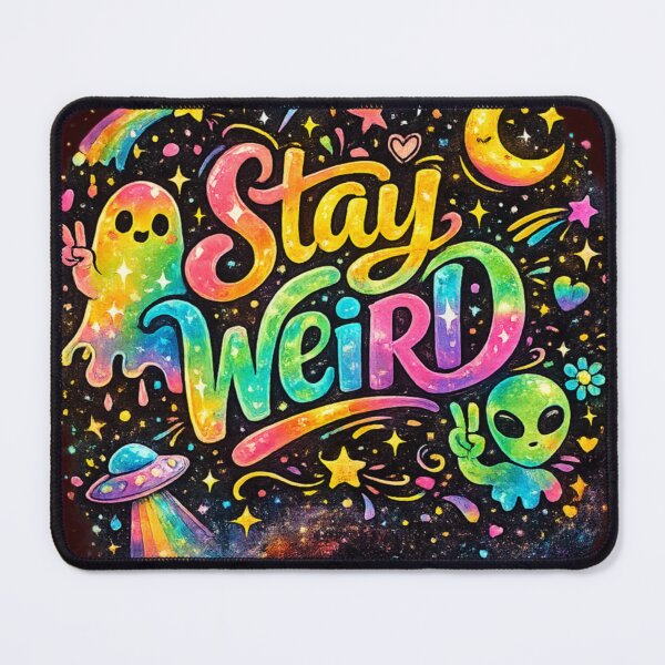 Item preview, Stay Weird – Cosmic Doodle Vibes designed and sold by Funky Fable studio.