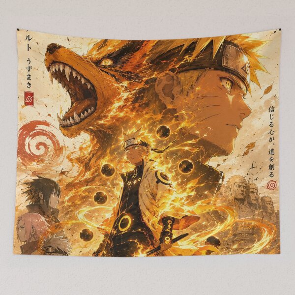 Item preview, Golden Fox Spirit Warrior Anime Inspired Fantasy Art designed and sold by Dyan4.